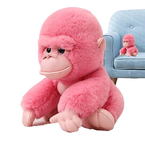 Animales de peluche de , juguete de muñeca de - Muñeco de mono grande de 7,87 pulgadas, peluches de hiperrealistas | Gibbon Monkey Plush, almohada de animal de juguete para niños, adultos, niños, niña