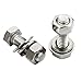 DGOL 20 Sets 5/16-18 x 1 inch Flat Hex Bolt + Nuts + Flat SAE Washers + Lock Washers Kit, All Made of 304 Stainless Steel