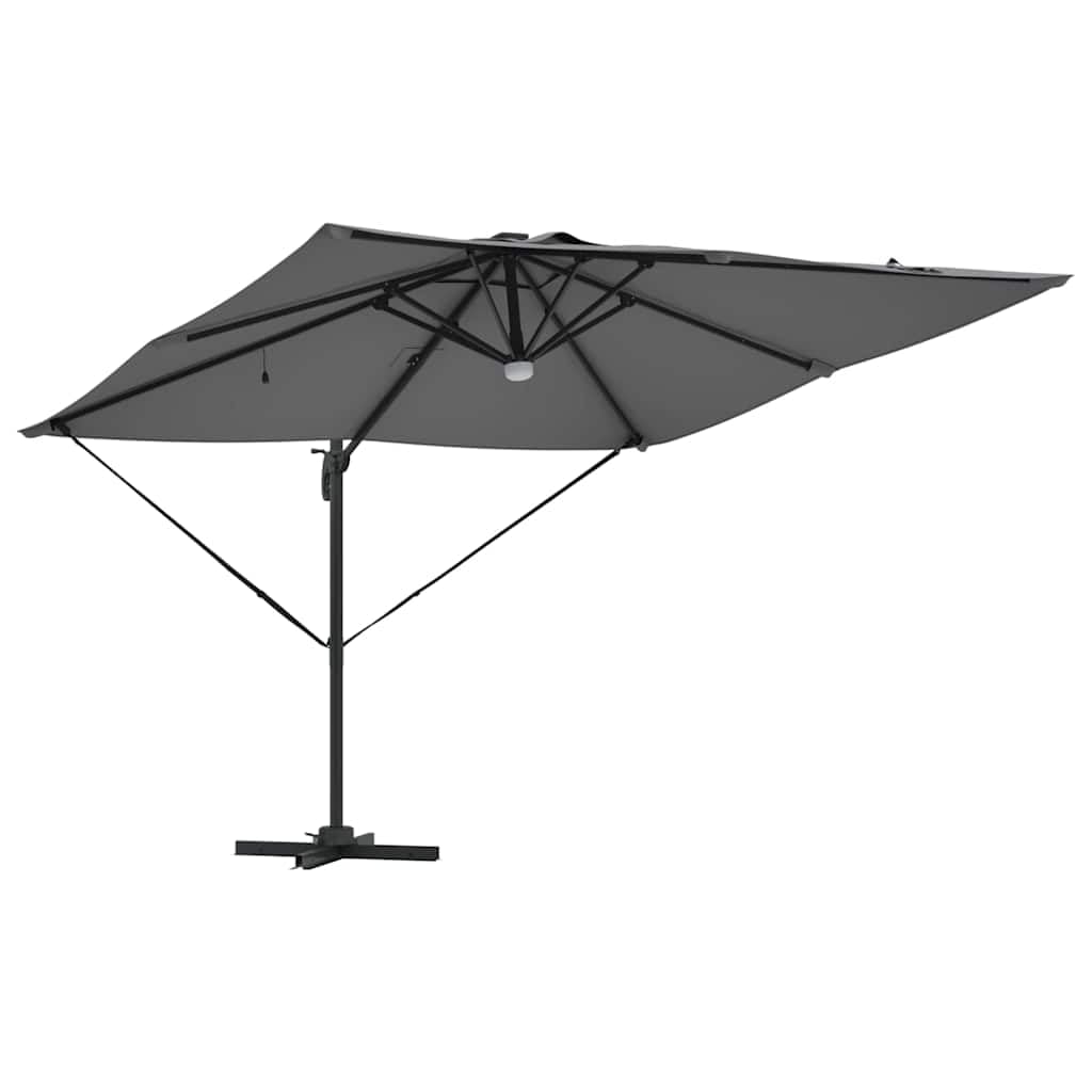 Genérico Parasol Roma Antracita 286 x 284 x 270 cm Aluminio y poliéster,Casa y jardín,Jardín,Artículos de Exterior,Sombrillas-42003353