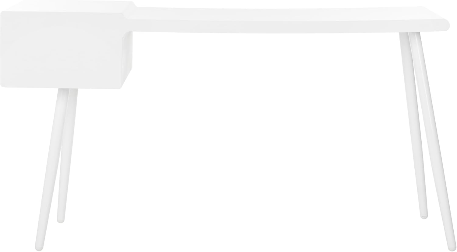 Safavieh Home Collection Ferli Mid-Century Scandinavian White Two Drawer Desk