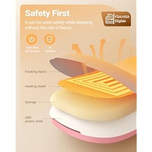 iDOO Heating Pad for Period Cramps, FSA HSA Eligible, Mothers Day Gifts for Mom Wife Daughter, Portable Cordless Back Belly Heat Pad for Menstrual Cramps Relief, Period Heating Belt for Women, Pink iDOO Heating Pad for Period Cramps FSA HSA Eligible Mothers Day Gifts for Mom Wife Daughter Portable Cordless Back Belly Heat Pad for Menstrual Cramps Relief Period Heating Belt for Women Pink