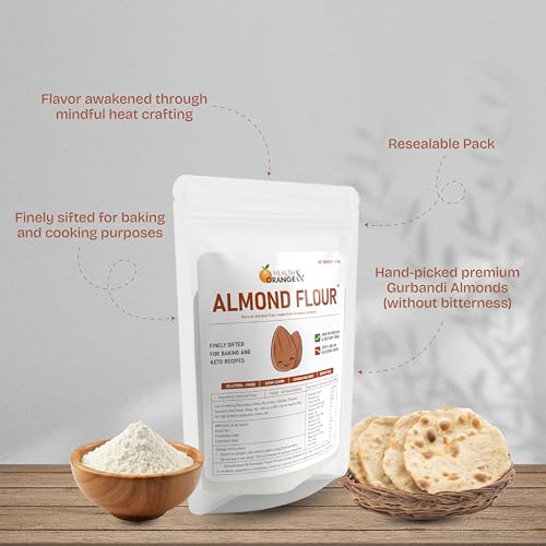 Image of H&O Gurbandi Almond Flour - 400 Gram - Defatted - Unblanched - High Protein - Gluten Free - Keto Friendly - Low Carb Baking Flour