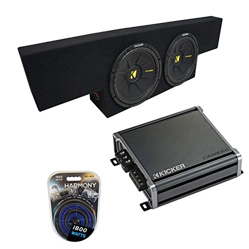 Kicker CWCS10 Compatible with Chevy Silverado Non-HD Crew 01-06 Bundle CompC Dual 10