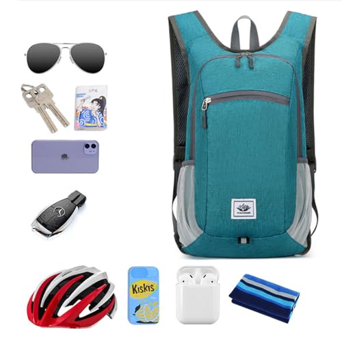 Mochila moderna plegable verde unisex grande para actividades al aire libre miniatura 4
