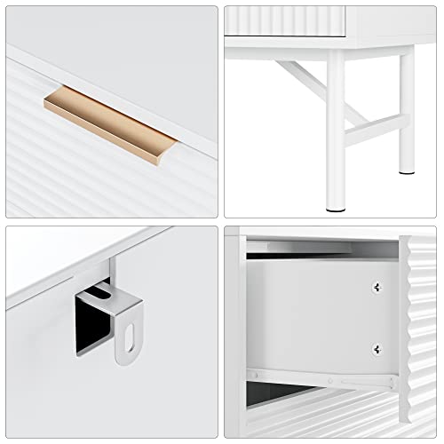 Facbotall White Dresser For Bedroom, 6 Drawer Double Dresser With Deep Drawers And Metal Handles, Wood Dressers With Firm Legs, Storage Chest Of Drawers For Living Room #TOP4