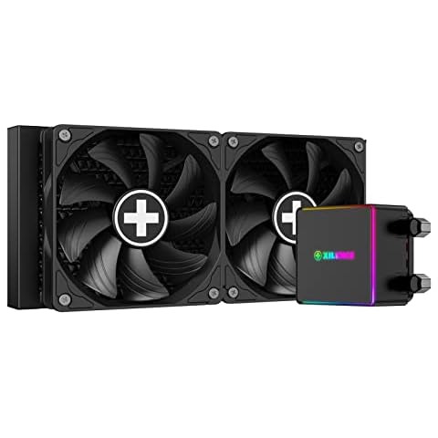 Xilence LQ240PRO AMD and Intel 240mm AiO Watercooling, AM5/AM4, LGA 1700/2066/2011/1151/1150/1155/1156/1200, 300W TDP, 2x 120mm FDB PWM fans, for high cooling requirements in gaming/streaming, black Cover