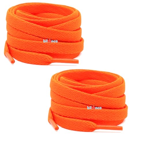 Image of 2 PAIRS Flat Shoe laces 48 Inches Wide Shoelaces for Athletic Running Sneakers Sports Shoes Boot Laces Strings (2 Pairs)