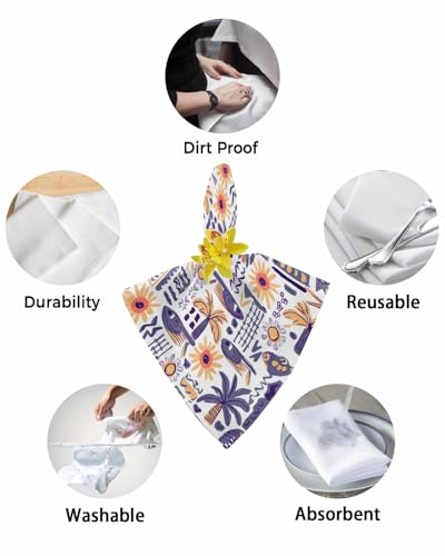 Servilletas de Tela Cuadradas Pack x4 Polyester 20x20 in miniatura 6