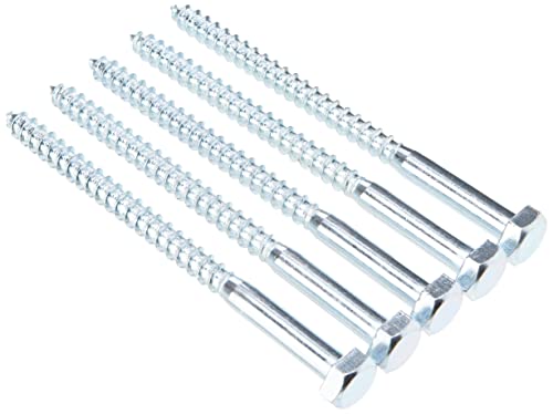 AHC 5053440661817 HEXAGON HEAD COACHSCREWS (ZINC PLATED) 10 X 150mm (PACK OF 5) - Black(grey)