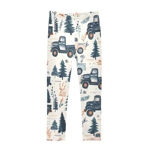 Bolaz Toddler Girls Leggings Printed Yoga Pants Leggings Truck Christma Tree for Kids