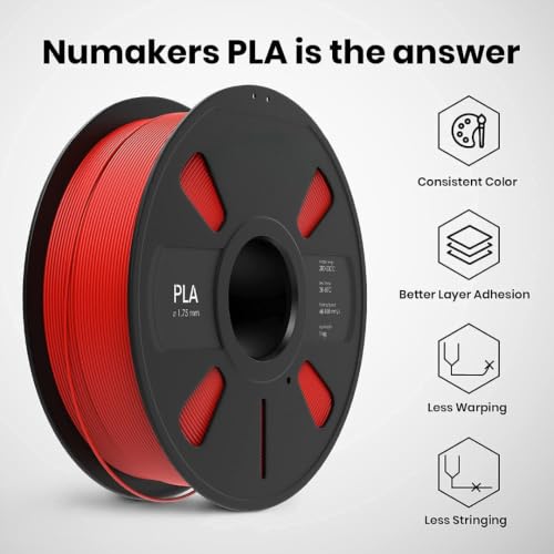 Image of Matte PLA 3D Printer Filament 1.75mm, 1kg Spool (2.2 lbs) - UV /Heat /Weather Resistant, Strong Layer Bonding, Smooth Printing, Low Odor, Outdoor Functional Prototypes, FDM Compatible (red, 1 Kg)