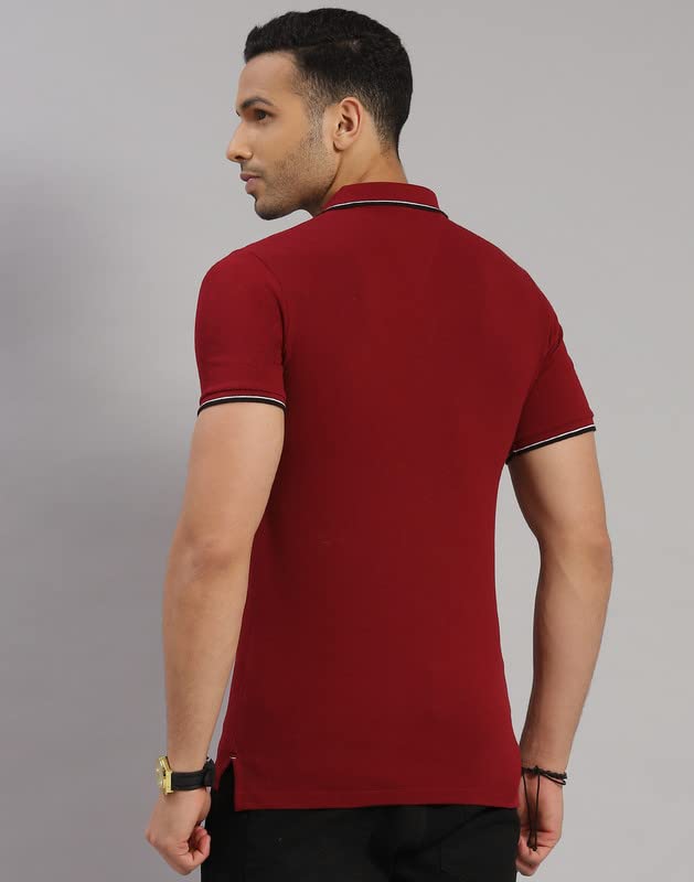 Image of ROCK.IT Men's Solid Slim Fit T-Shirt