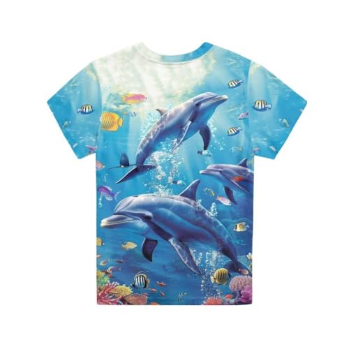 Image of Xhuibop Kids Tshirts Girls Boys 3-16 Years Summer Clothes for Teens Loose Fitting Tops