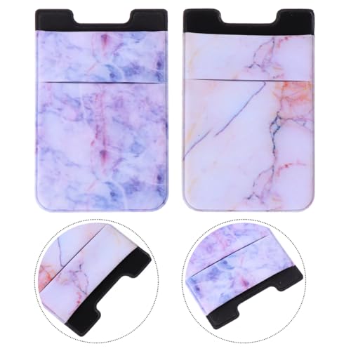 SHINEOFI 2pezzi Supporto Adesivo per Telefono Retro Design Marmorizzato Supporto per Custodia del Telefono Portabagagli Tascabile Adatto per Ragazze e Ragazzi Materiale Resistente