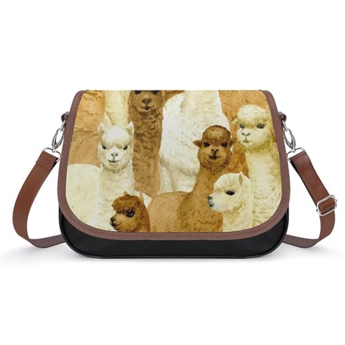 Sacoche en cuir imperméable bandoulière femme alpaga