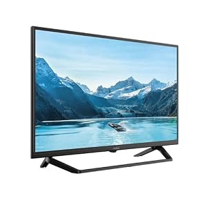 STRONG 32 Zoll HD Fernseher 80 cm SRT32HF2003C LED TV Triple Tuner DVB T2 C S2 2X HDMI ARC USB Mini AV Schnittstelle für Schlafzimmer Küche Gästezimmer Schwarz