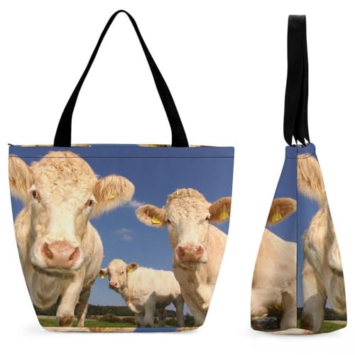 Sac de shopping pour voyage blanc | Cabas cabine spacieux pour les escapades citadines
