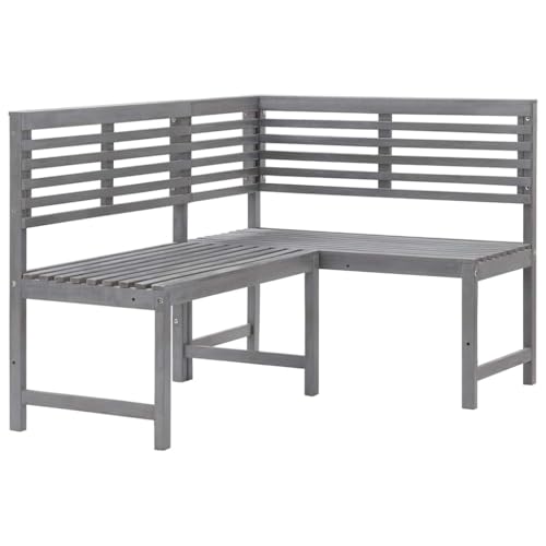 vidaXL Patio Corner Bench, Outdoor Wooden Bench for Garden Park