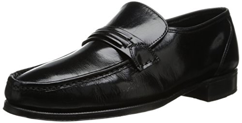 Florsheim Men's Como Flat Strap Loafer,Black,9.5 D