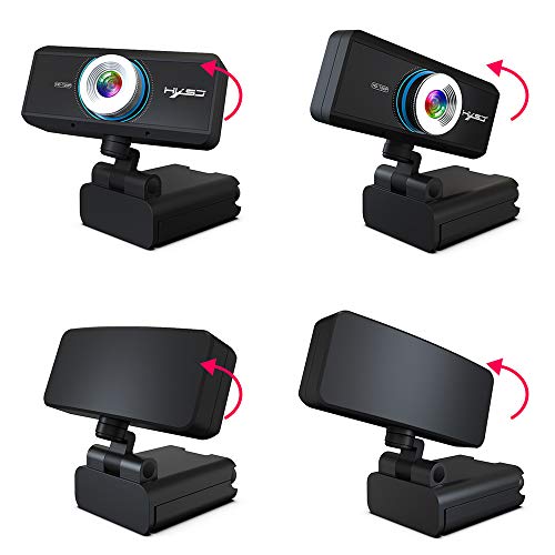 Andoer HXSJ S90 HD Webcam com microfone Manual Focus 720P Web Camera Câmera de videochamada com capa