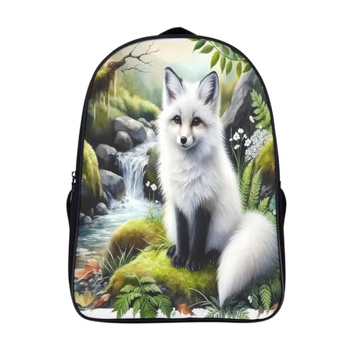 Sac à dos renard pour école et voyage avec 2 compartiments pour ados