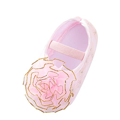 Baby Girls Soft Sole Floral Mary Jane Flats Infant Princess Prewalkers Toddler Wedding Dress Shoes Cute Flowers Princess Shoes j44