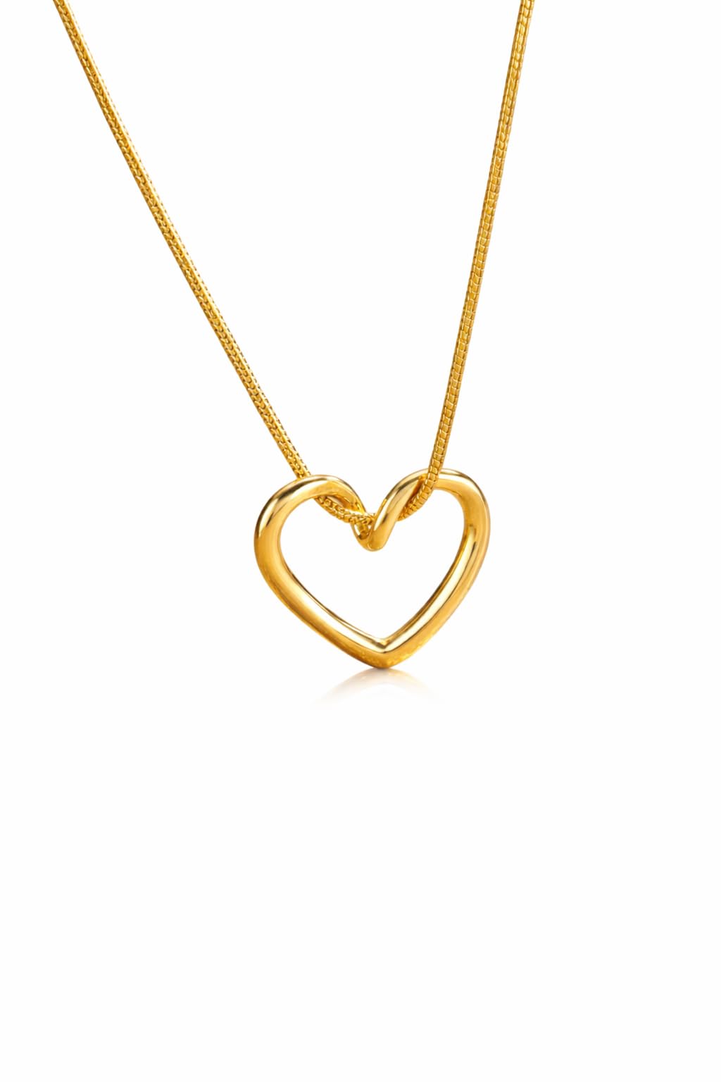 Gold Heart Pendant Necklace for Women | Elegant Minimalist Love Heart Chain | 18K Gold Plated | Anti Tarnish | Daily Wear Jewelry Gift for Girls & Women-image-31