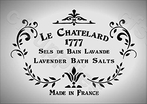 A4-Schablone, Stil: Shabby Chic, für Möbel, Stoffe und Glas, wiederverwendbar, 125-Mikron-Mylar (Motiv: 157) Cover