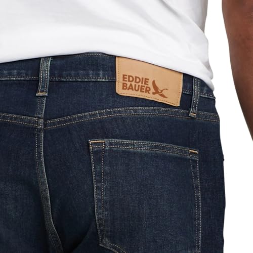 Eddie Bauer Men’s Regular Fit Two-Way Stretch Jean (Dark Blue, 30W x 32L)4