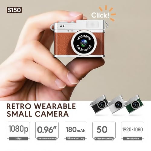 RWSEFK S150 Cámara Mini Digital 1080P Retro miniatura 4