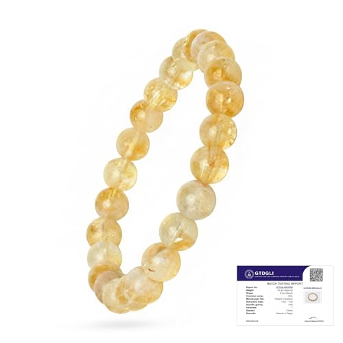 Image of Astrotalk Citrine Bracelet | Merchant's Stone for Prosperity & Clarity | Boost Self-Belief, Focus & Abundance | Astrology Bracelet for Women & Men | Citrine Stone for Success & Joy