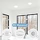 Doughelec 4er Einbaustrahler GU10 Rahmen IP65 Aluminium Weiß, Badezimmer Einbaurahmen Spot Einbauspots Rund Flach 68mm Lochdurchmesser inkl GU10 Fassung für LED Wasserdicht Einbauleuchten, 230V Matt