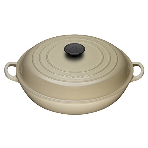 Le Creuset Signature Enameled Cast-Iron 3-3/4-Quart Round Braiser, Dune