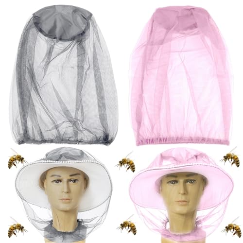 Set de 2 Mosquiteras de Cabeza para Protección contra Insectos en Actividades al Aire Libre como Senderismo, Pesca, Camping y Escalada. Ideal para Cara y Cuello.