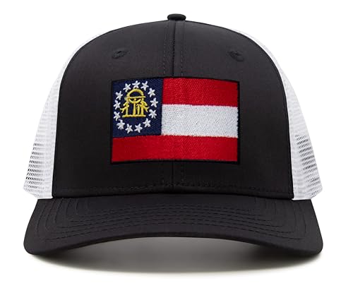 Image of International Tie State Hat for Men and Women, Adjustable Snapback Trucker Baseball Cap with Embroidered Patch