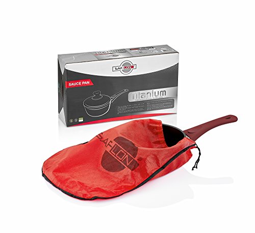 Saflon Titanium Nonstick 2-Quart Sauce Pan With Tempered Glass Lid, 4Mm Forged Aluminum With Pfoa Free #TOP5