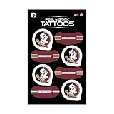NCAA Florida State Seminoles Vertical Tattoo Peel & Stick Temporary Tattoos - Eye Black - Game Day Approved!