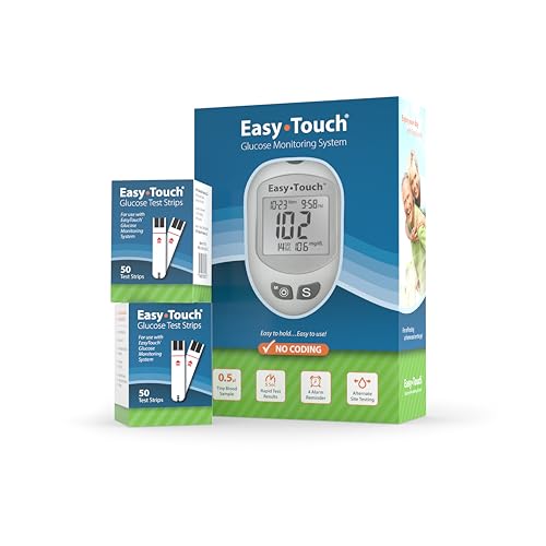 Easy Touch Glucose Meter Kit Combo (Includes Meter Kit and 100 Test Strips)