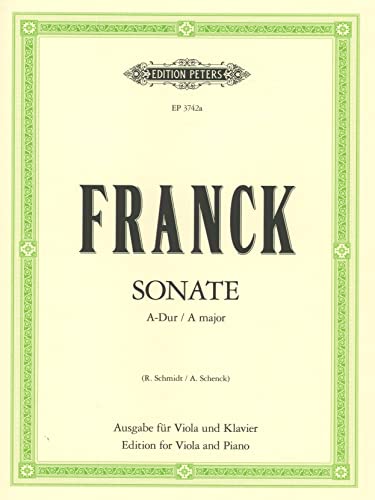 Violin Sonata in A (Transcribed for Viola and Piano) (Edition Peters)