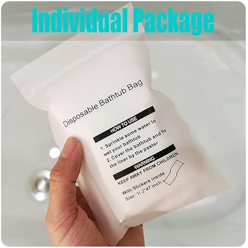 image for 12 Pcs Bathtub Cover, Individual Pack Bath tub Liner Large (102x47') D