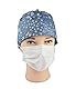 LICHUANUK OP-Haube aus Baumwolle,Knöpfen Verstellbar Arbeitskappe Mit Schweißbandkapuzen,für Arzt Krankenschwester Zahnarzt Chemo Bandana Medizinische Kopfbedeckung