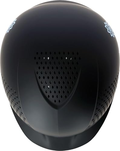 Covalliero 3230155 Reithelm Beauty 2.0, 4-Punkt-Befestigung, Schwarz, 52-54 cm