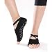 DYJILE Calcetines de Yoga de Mujer versátil Calcetines Antideslizantes Cinco pies Calcetines, Función de pie Caliente Natural Cómodo Respirable, Ergonómicamente-Negro