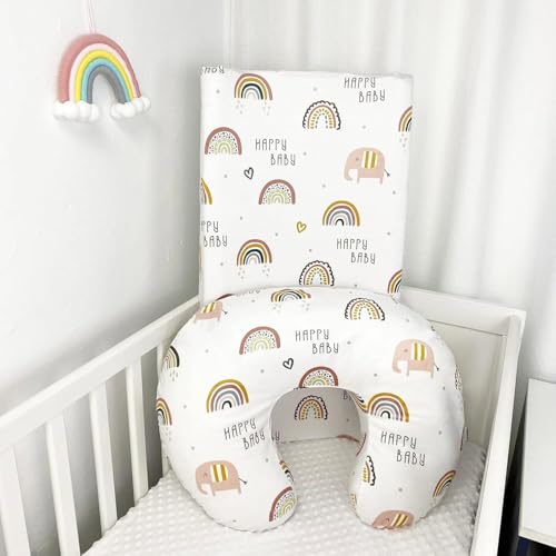 Image of Baby Nursery Bed Blankets Ultra Soft Double Layer Mini Blanket Minky Blanket Receiving Blankets Shower Gifts(30 inch*40 inch,Rainbow)