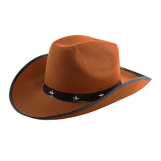 COWBOY HAT – FANCY klänning tillbehör i svart, brun, grön, röd, vit eller rosa stickad stjärnformad kamouflagehatt kamouflagehatt vild väst – brun stjärnformad hatt (paket med 1)