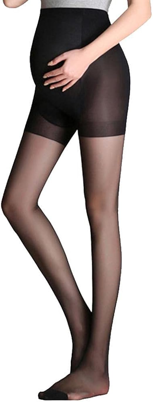 Maternity Pregnant Thin Pantyhose Stockings with Bellyband Summer