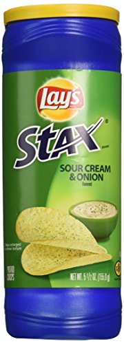 Lay's Stax Sour Cream & Onion Flavored Crisp 5.5 Oz (Pack of 3)