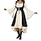 Generisch Mittelalter Kleidung Damen, Dameskleid in Einfarbig mit Schulterfreiem Ausschnitt, Batwing-Ärmeln und Spitzenverzierung im Gothic-Stil, Halloween Kleid Damen
