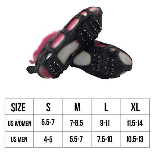 image for AGOOL Ice Cleats Snow Traction Cleats Crampon for Walking on Snow and 