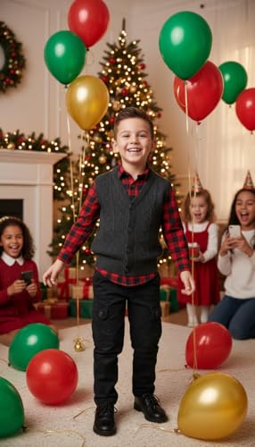 OCHENTA Boys Cargo Pants with 8 Pockets Casual Hiking Slacks Combat Trousers for Kid3